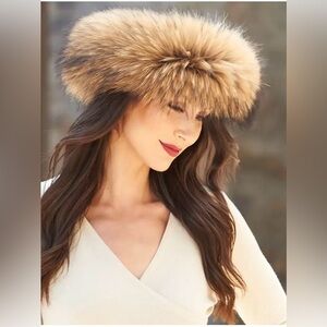 Finn Raccoon Real Fur Headband or Collar